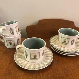 Flat cup & saucer set Pfaltzgraff